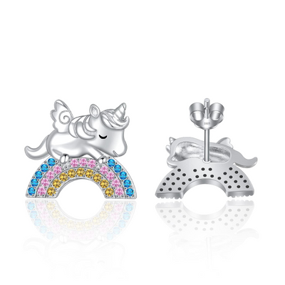 Unicorn Sterling Silver Stud Earring