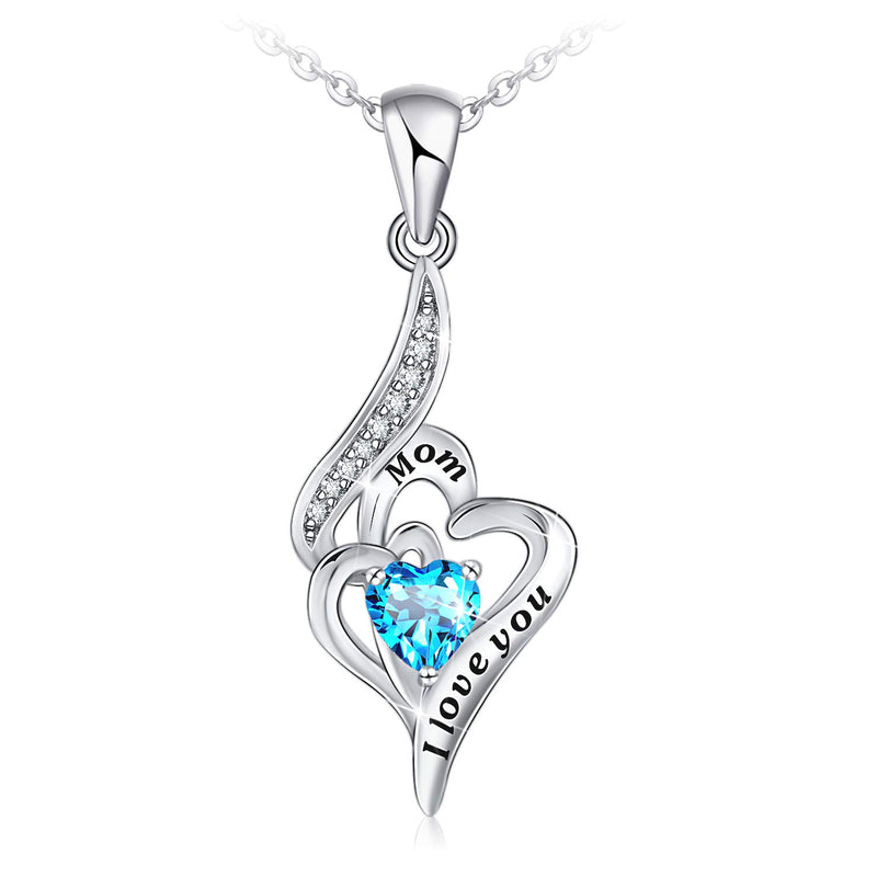 I Love You Mom Sterling Silver Necklace
