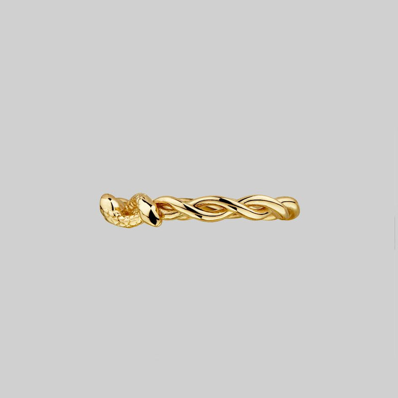 DEVISE. Double Headed Snake Twist Ring - Gold