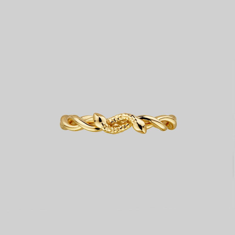 DEVISE. Double Headed Snake Twist Ring - Gold