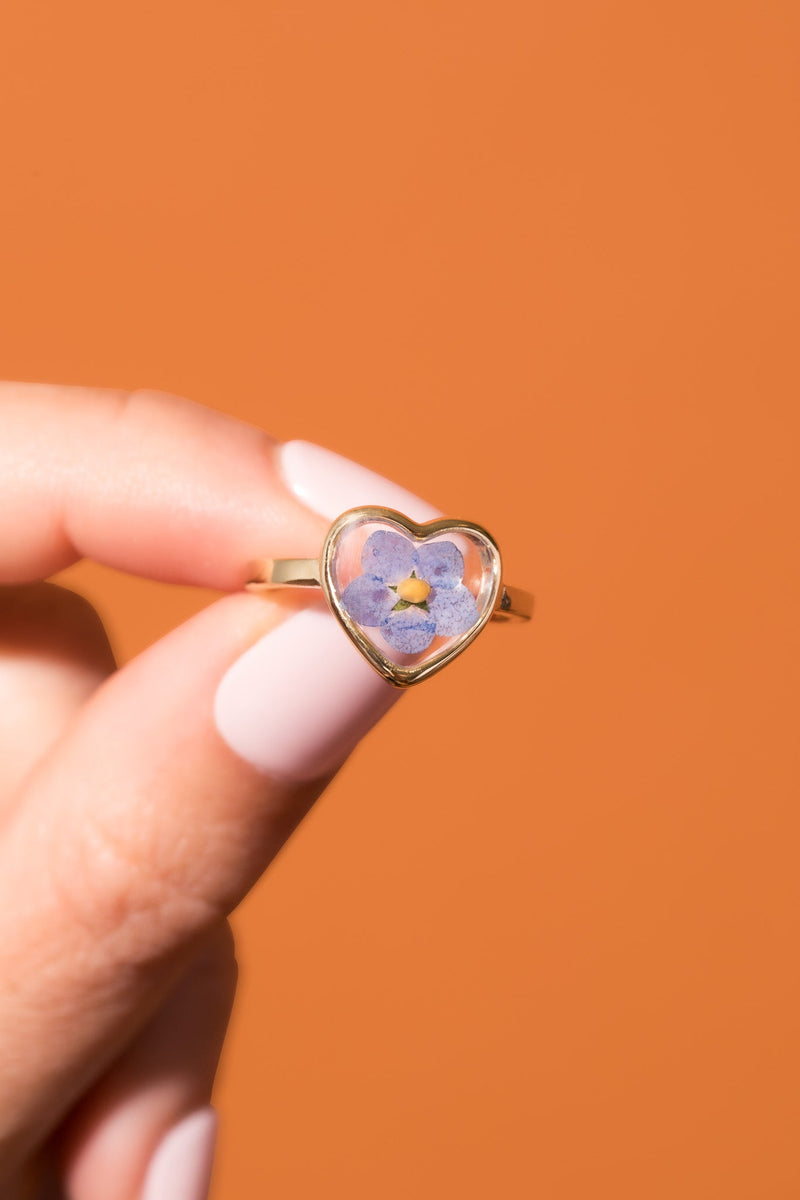 Flower Heart Ring