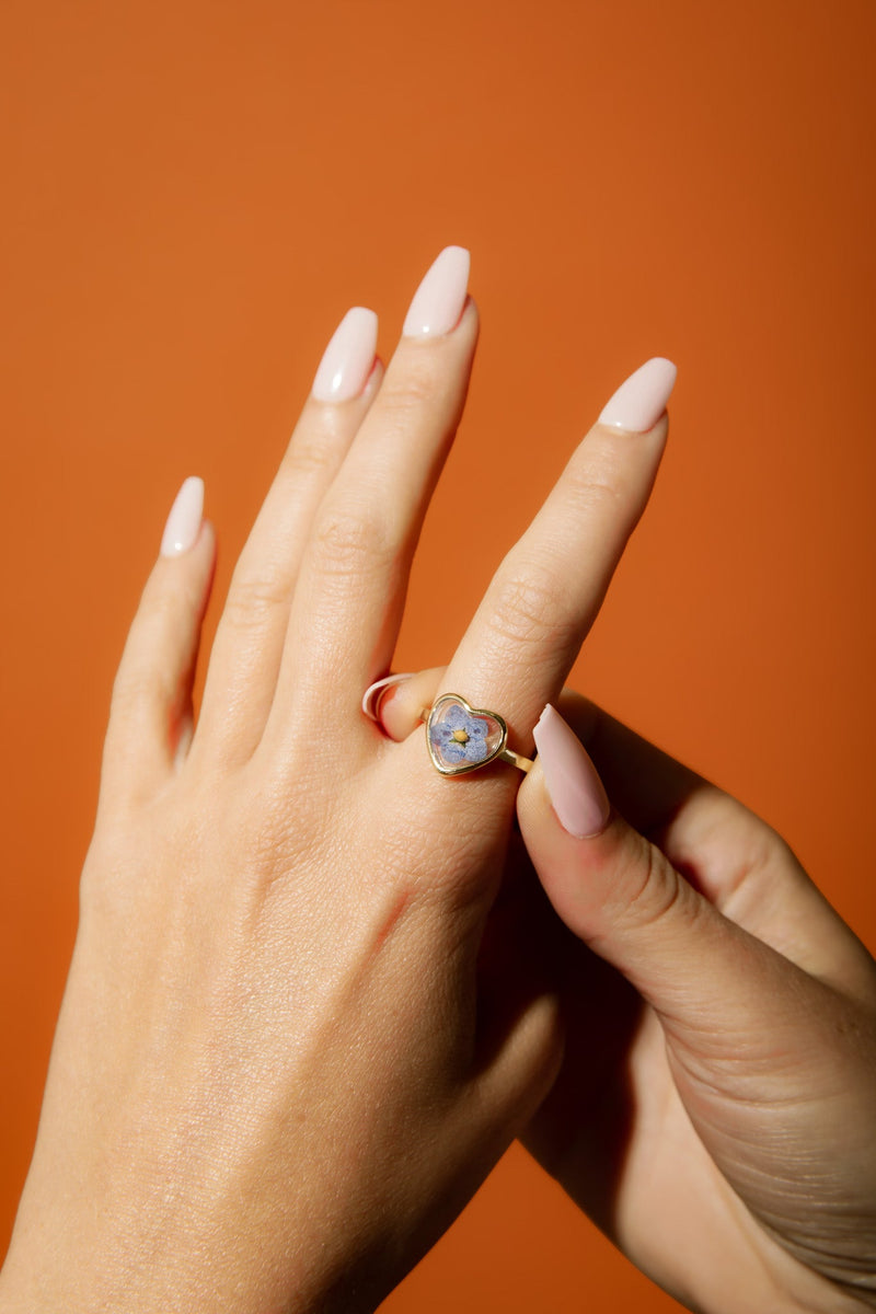 Flower Heart Ring