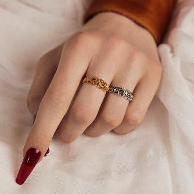 Ornate Flourish Ring - Gold