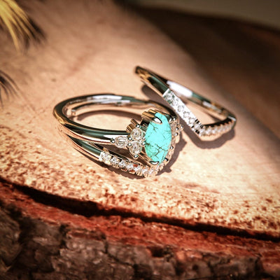 The Ocean's Embrace S925 2 Piece Rings