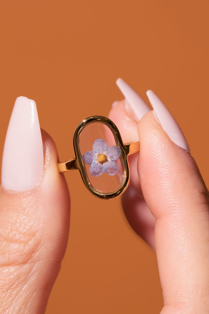 Oval Flower Ring